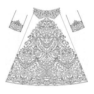 Jesus <b>Clothes</b> Embroidered in <b>Gold</b> Skirt Dress Religious Embroidery Custom Made Hand Embroidery White Golden Suit Customized - Product Image 6