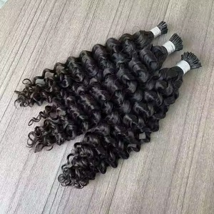 Kinky Curly Hair Extensions Human Hair Thick Voluminous Natural Black <b>Clip</b>-In Hair Piece for Women - Product Image 5
