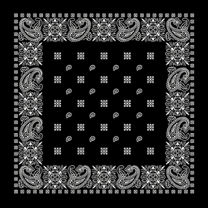 Bandana en coton à motif Paisley traditionnel, écharpe unisexe classique, à porter en toutes saisons, style décontracté - Product Image 4