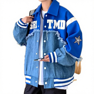 Nouvelle veste zippée à capuche matelassée patchwork, décontractée, ample, pour le travail, écologique, respirante, manches longues pour homme - Product Image 4