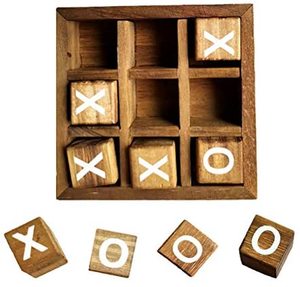 Juego de Tic Tac Toe de Madera, Clásico Juego de Mesa XO de Madera, Juego de Viaje para Escritorio, Rompecabezas Educativo para Niños y Adultos - Product Image 1