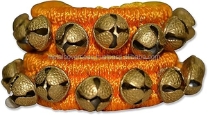 Paire de chevillères Ghungroo plaquées faites à la main avec de grands clochettes en laiton pour la danse classique et folklorique indienne - Product Image 3