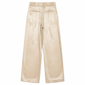 Pantalon large en toile taille haute pour femme, coupe droite, fermeture éclair, élégant et discret, idéal pour le bureau, les soirées et les occasions spéciales. - Product Image 6