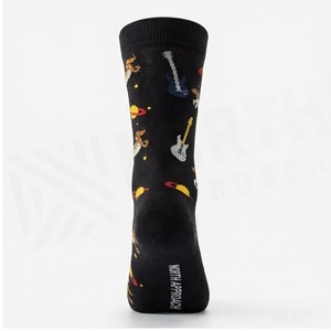 Calcetines de tripulación con dibujos de planetas y conejos, negros, transpirables, de punto, para adultos, informales, temporada de primavera - Product Image 2