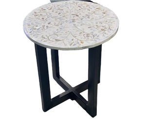 Venta caliente Madre de perla incrustaciones Mesa de centro Hogar Sala de estar Granja Muebles decorativos Centro al mejor precio asequible - Product Image 1