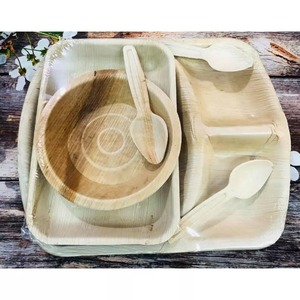 Sustainable Palm Leaf <b>Disposable</b> <b>Plates</b> Natural Areca Sheath Tableware for Restaurant or Home Use - Product Image 4