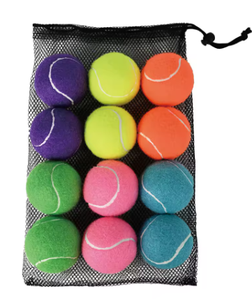 Colorful Tennis <b>Balls</b> Set in Mesh Bag Portable for Entertainment Practice - Product Image 1