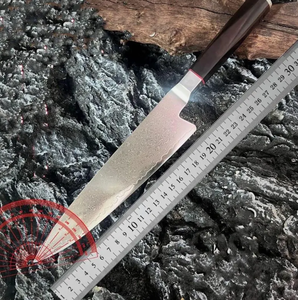 Cuchillo de Chef Profesional LEGACY BLADES de Damasco, 8 Pulgadas, Forjado a Mano, Moderno, Ambidiestro, Apto para Lavavajillas, con Mango de Madera Afilado, para el Hogar - Product Image 4