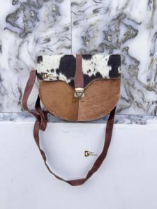 Cuero de piel de vaca occidental estilo occidental nuevo diseñador Sling Bag bolso mujer bohemio elegante gran oferta bolso de usos múltiples - Product Image 4