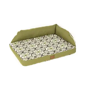 Lazy Hound Pet Bed lavabile di alta qualità con motivi ortopedici Smart Isotonic Memory Foam impermeabile Cat Dog Bed Lary Green