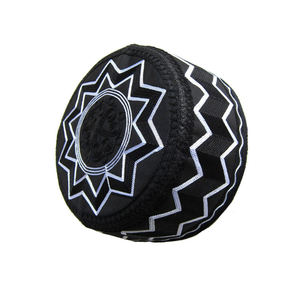 Gorro de Oración Musulmán Tejido a Medida de Alta Calidad para Hombre, Diseño Trapezoidal, Algodón, Tejido Abierto, Gorros Kufi Islámicos - Product Image 5