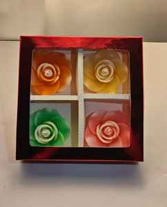 Boîte décorative de bougies flottantes, lot de 4, bougies élégantes en cire de paraffine faites à la main, pour offrir en cadeau, festivals, cadeaux d'entreprise, en gros - Product Image 3