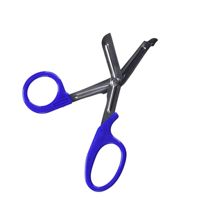 Ciseaux de traumatologie d'urgence professionnels, ciseaux à pansements médicaux robustes en acier inoxydable à bout arrondi, outil de coupe polyvalent pour les secouristes - Product Image 2