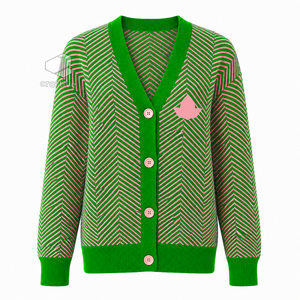 Alpha Kapa Alpha Sorority <b>Cardigan</b> <b>Sweater</b> Women's Embroidered Crest Button Front V-Neck Long Sleeve <b>Cardigan</b> Greek Life Apparel - Product Image 1