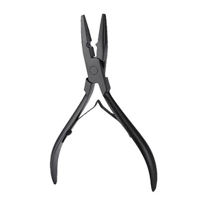 Pince à extensions capillaires professionnelle de haute qualité en acier inoxydable chirurgical argenté, personnalisable, pour usage commercial - Product Image 1