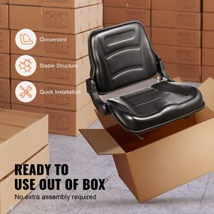 Sedile Universale per Carrello Elevatore con Angolo Regolabile, Microinterruttore, Sedile Pieghevole per Trattore, Slot Esteso da 6.3 a 13.4 Pollici, Comfort, Nuovo - Product Image 6