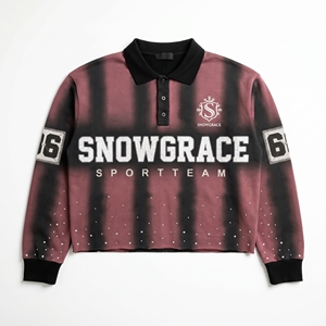 เสื้อเชิ้ตสปอร์ต Snowgrace แขนยาว ลายตาราง ผ้าเจอร์ซีย์ ปกคอปก ทรงปกติ ปักโลโก้ สำหรับผู้ใหญ่ทุกเพศ ทุกฤดู - Product Image 1