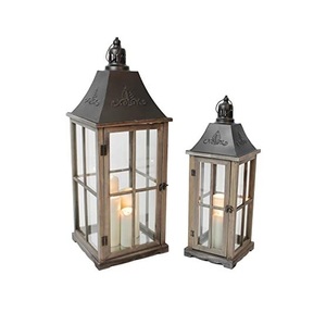 Handcrafted Wooden Candle Lantern for Decorative Home Styling <b>Fireplace</b> <b>Mantel</b> Wedding Venue and Seasonal Arrangements - Product Image 1