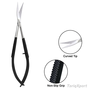 <b>Precise</b> Tip Eyebrow Scissors for Eyebrow Trimming Stainless Steel Craft Scissor with Black Color Coating Pointed Tip - Product Image 6