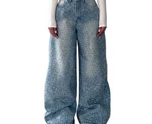 Jeans pour femmes à taille haute et jambe droite, denim extensible, pantalon décontracté, coupe confortable, cinq poches, pantalon pour tous les jours, streetwear - Product Image 2
