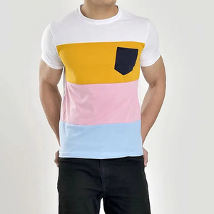 T-shirts pour hommes de haute qualité, personnalisables, unisexes, en mélange coton-polyester, couleur unie, impression de logo en gros - Product Image 5