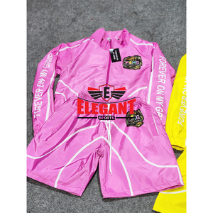 2026 Men's Summer Streetwear 2-Piece Nylon jacket shorts Set Windbreaker <b>tracksuits</b> for men Windbreaker Nylon Shorts set - Product Image 5