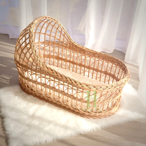 Nuevas Colecciones 2026, Cunas de Ratán para Bebé, Se Aceptan Pedidos OEM y ODM, Cuna Hecha a Mano con Colchón Suave, Venta al Por Mayor desde Vietnam - Product Image 6
