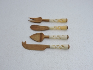 Stainless Steel Cheese Utensil Set 6 Piece Marble Handle Serving Tools Hand Wash Only - Product Image 5