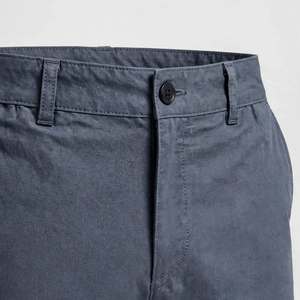 Men's Gray <b>Canvas</b> <b>Plain</b> Dyed Summer Knitted Shorts High Waist Drawstring Casual Breathable Quick Dry Midweight - Product Image 3