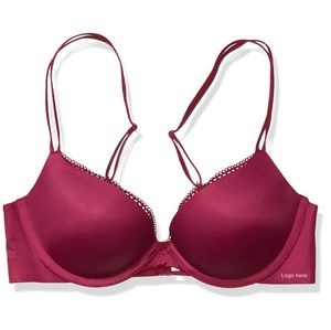 Sujetador Push-Up para Mujer, Sin Costuras, Copa Suave, Transpirable, de Encaje Tejido, Sin Varillas, Copa Completa, Soporte Ajustable, Venta al Por Mayor OEM - Product Image 1