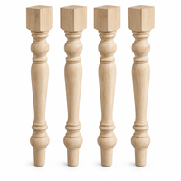 Pied de table en bois massif, pied de meuble en bois, dessus carré, design traditionnel, base de table, utilisation à domicile ou au bureau, installation facile, 35,5 pouces