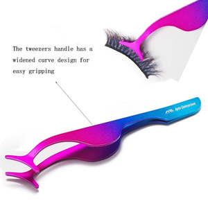 Fiber Tips Grips Grafting Grip Tweezer Fiber Tip Eyelash Extension Tweezers Beauty <b>Makeup</b> Tools by Apto Enterprises - Product Image 5