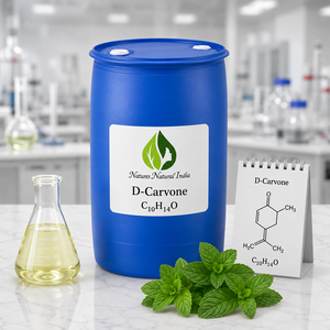 Aceite Esencial Químico Aromático D-Carvone de Natures Natural India, 100% Puro, Destilado al Vapor, Sin Diluir, Aroma a Menta, C10H14O - Product Image 2