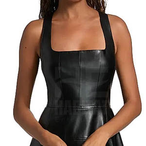 ชุดเดรสหนังแท้คุณภาพสูงสำหรับผู้หญิง ดีไซน์ทันสมัย เนื้อผ้านุ่ม มีทุกขนาด - Product Image 5