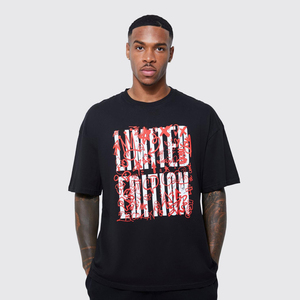 T-shirt à manches courtes pour homme, col rond, jersey de coton, imprimé graffiti, style streetwear décontracté, coupe régulière, respirant, confortable, été - Product Image 1