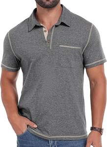 เสื้อเชิ้ตผู้ชายไซส์ใหญ่ ผ้าฝ้ายระบายอากาศดี แขนสั้นลำลอง รุ่น LEAFITS LF-PS-0514 พิมพ์ลายตัวอักษร - Product Image 3