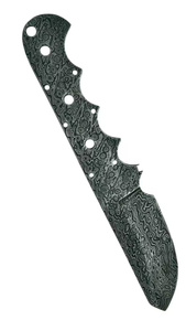 Cuchillo Táctico de Acero de Damasco con Ranura para el Dedo, Hoja para Fabricación de Cuchillos Personalizados, Cuchilla Utilitaria de Caza, Venta al por Mayor en EE. UU. y Europa - Product Image 4