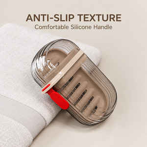 Porte-savon portable en silicone, distributeur de savon de voyage anti-fuite avec couvercle et étui de rangement avec drainage - Product Image 2