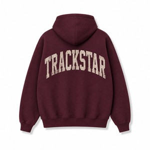 เสื้อฮู้ดดี้ Trackstar สำหรับผู้ชายและผู้หญิง สกรีนโลโก้ได้ ทรงโอเวอร์ไซส์ ไหล่ตก สไตล์สตรีทแวร์ เสื้อสเวตเชิ้ตสั่งทำไซส์ได้ ชุดกีฬา TS-HD-029 - Product Image 4