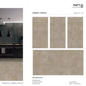 Azulejos arquitectónicos de porcelana con acabado mate en tamaño 60x120cm 600x1200mm 24x48 para áreas elegantes de paredes y pisos interiores. - Product Image 1