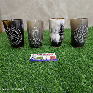 Décorations de Noël en corne de bœuf véritable personnalisées de haute qualité, écologiques, polies, parfaites pour boire comme les Vikings - Product Image 3