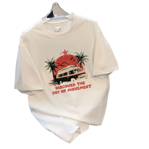 Camiseta de Manga Corta para Hombre con Estampado de Dibujos Animados de Skate Boy, Corte Regular, Cuello Redondo, Estilo Casual, Jersey Blanco de Algodón, Logotipo Frontal - Product Image 4