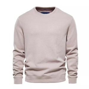 100% Cotton Fleece Solid Color Basics Street wear Classic Winter Style Men <b>Sweatshirt</b> Customized Logo High Quality <b>Sweatshirts</b> - Product Image 1