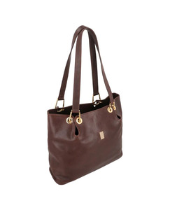Bolsos Tote de Cuero Genuino de Alta Calidad para Mujer, Color Personalizable, Logotipo OEM, Suaves, Gran Capacidad, Dos Asas, Venta al Por Mayor - Product Image 3