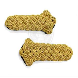 Épaulettes personnalisées OEM écologiques en fil d'or avec attache ardillon métallique, style traditionnel pour officiers - Product Image 5
