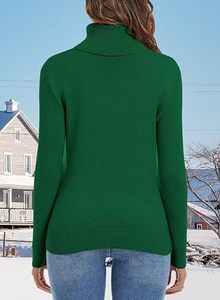 <b>Women</b> <b>Cable</b> <b>Knit</b> Turtleneck <b>Sweater</b> Ribbed High Neck Long Sleeve Pullover Knitwear Casual Winter Jumper Wholesale - Product Image 4
