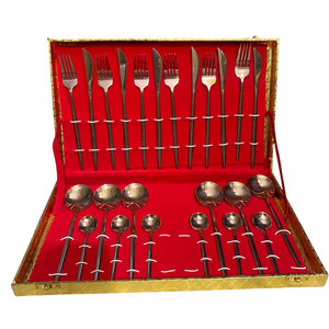 Luxury 24PCS Mirrored Stainless Steel Flatware Set Spoon Fork Knife Dinnerware for Party Restaurant Hotel Home Use At Best Price - Product Image 6