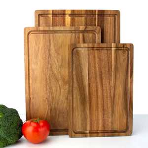 Ensemble de planches à découper en bambou, planches à découper en bois pour la cuisine, sûres pour les aliments, écologiques, durables, pour couper les légumes et la viande - Product Image 2