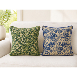 Luxury Embroidered 100% Linen Cushion <b>Cover</b> | Vintage Decorative <b>Throw</b> Pillow <b>Cover</b> for <b>Sofa</b>, Living Room & Home Decor - Product Image 5