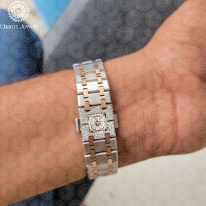 Charm Jewells Luxury Stainless Steel Watch 42mm Round Dial Sapphire Crystal Quartz Movement <b>Chronograph</b> Unisex Fashion Design - Product Image 3